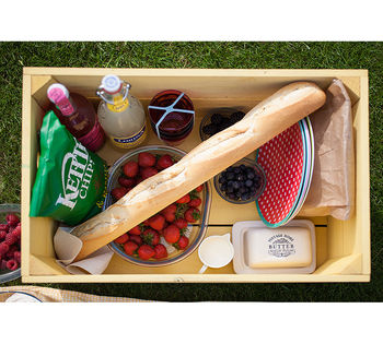 Personalised Wooden Picnic Crate Hamper, 4 of 5