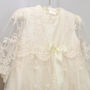 Charlotte Long Sleeved Lace Christening Gown, thumbnail 2 of 12