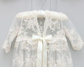 Charlotte Long Sleeved Lace Christening Gown, 3 of 12