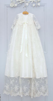 Charlotte Long Sleeved Lace Christening Gown, 5 of 12