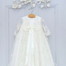 long sleeve lace christening gown