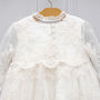Charlotte Long Sleeved Lace Christening Gown, thumbnail 6 of 12