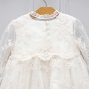 long sleeve lace christening gown