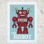 Personalised 'Robot' Print, thumbnail 1 of 3