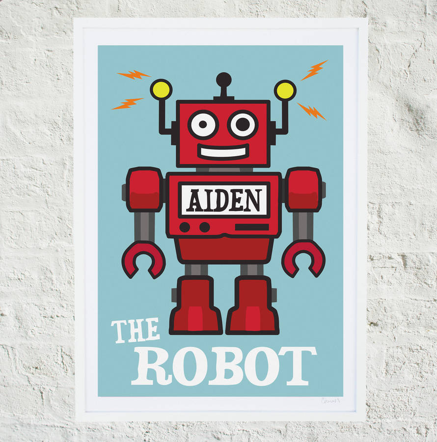 Personalised 'Robot' Print, 1 of 3