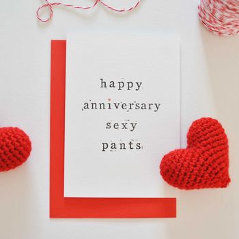 'Happy Anniversary Sexy Or Lover Pants' Card, 6 of 7