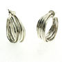 Silver Or Gold Coiled Hoop Earrings, thumbnail 1 of 5