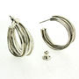 Silver Or Gold Coiled Hoop Earrings, thumbnail 4 of 5