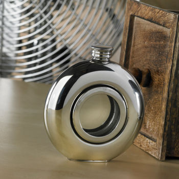 Luxurious Round Double Window Hip Flask, 2 of 7