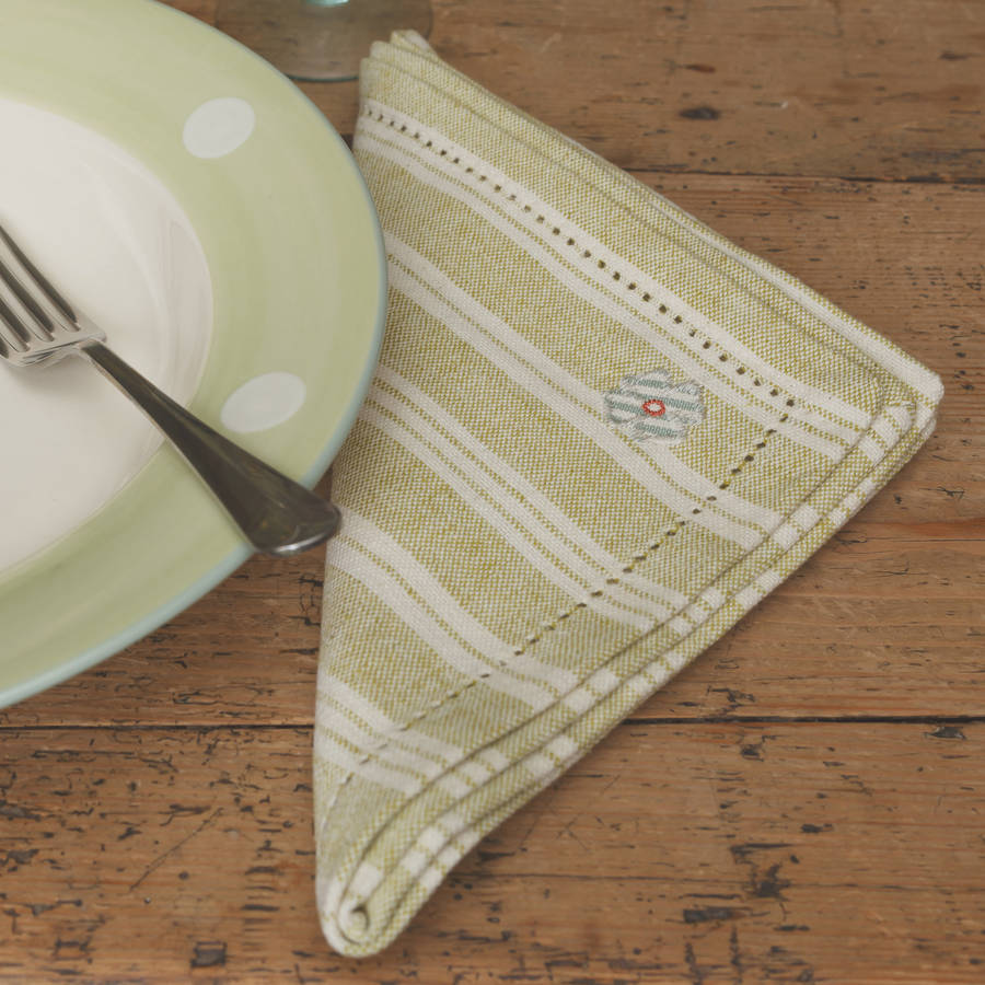 Cambridge Stripe Table Linen By Susie Watson Designs