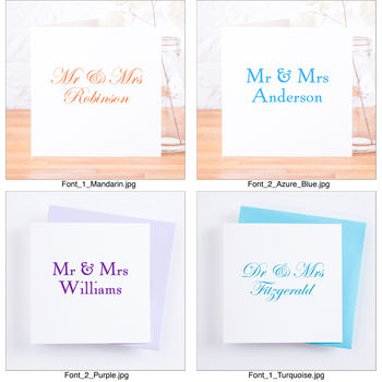 Personalised 'Mr And Mrs' Wedding Card, 3 of 9