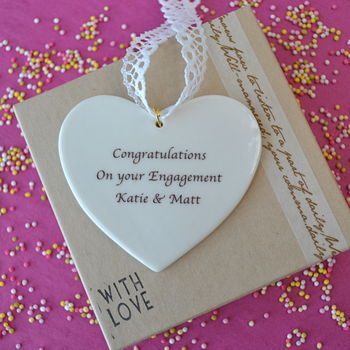 Personalised Wedding Engagement Heart, 2 of 5