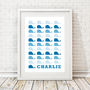 Personalised Name Whale Print, thumbnail 8 of 10