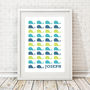 Personalised Name Whale Print, thumbnail 3 of 10
