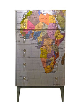 Tall Map Chest Of Drawers, 4 of 6