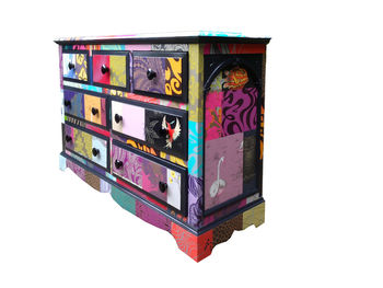 Large Patchwork Merchants Chest Of Drawers, 2 of 2