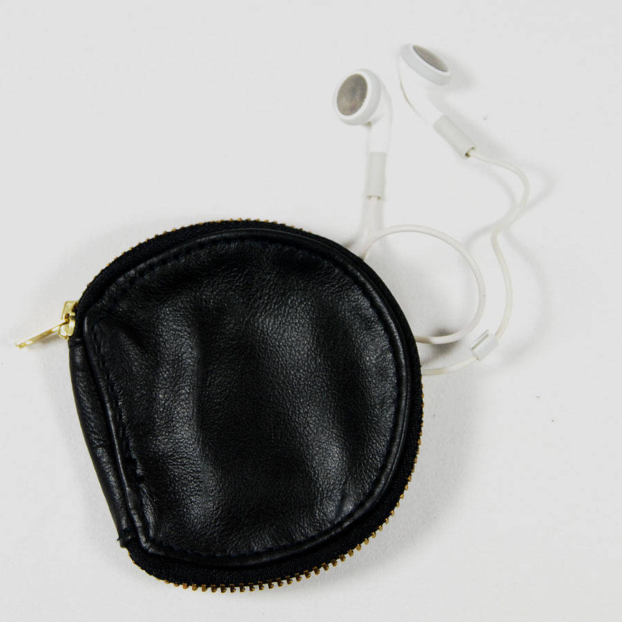 leather earphone case by victoria & abigail