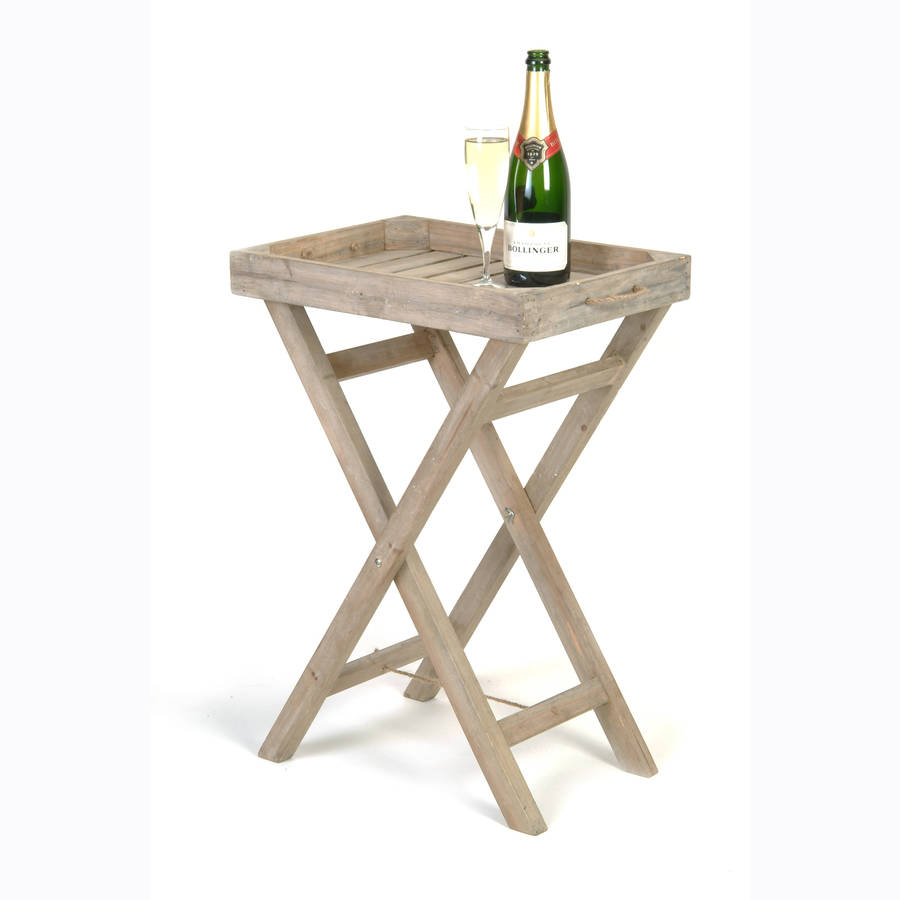 Wooden Butler's Tray Table By Garden Selections ...