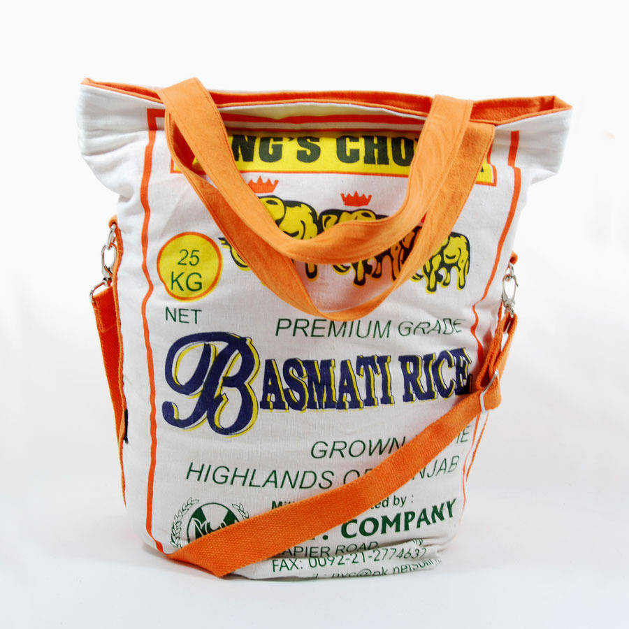 Recycled Rice Bag Tote