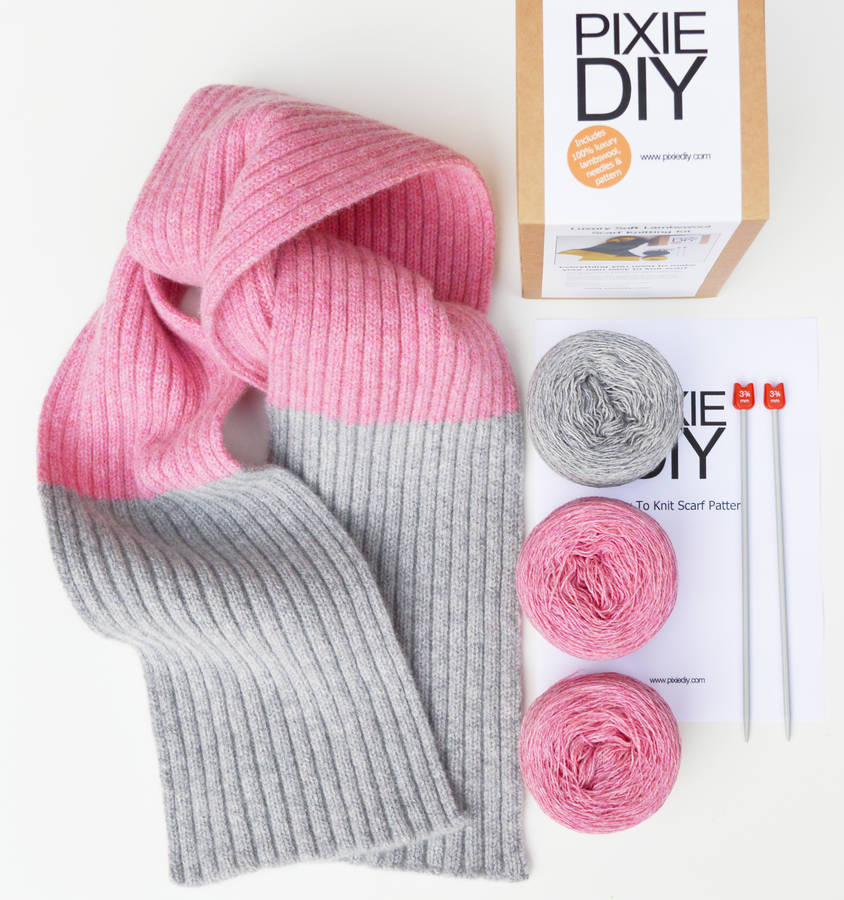 Ribbed Scarf Knitting Kit By Yarn Knit Crochet | notonthehighstreet.com