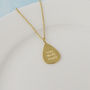 Teardrop Engraved Necklace, thumbnail 1 of 6