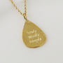 Teardrop Engraved Necklace, thumbnail 2 of 6