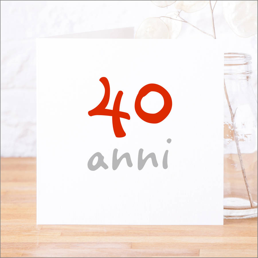 Personalised Italian 'Anni' Anniversary Birthday Card, 1 of 6