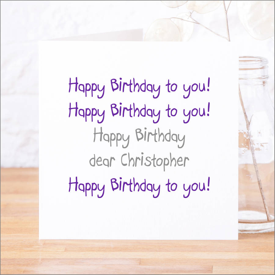 Personalised 'Happy Birthday To You' Birthday Card, 1 of 5