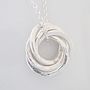 Five Interlinked Rings Silver Necklace, thumbnail 9 of 12