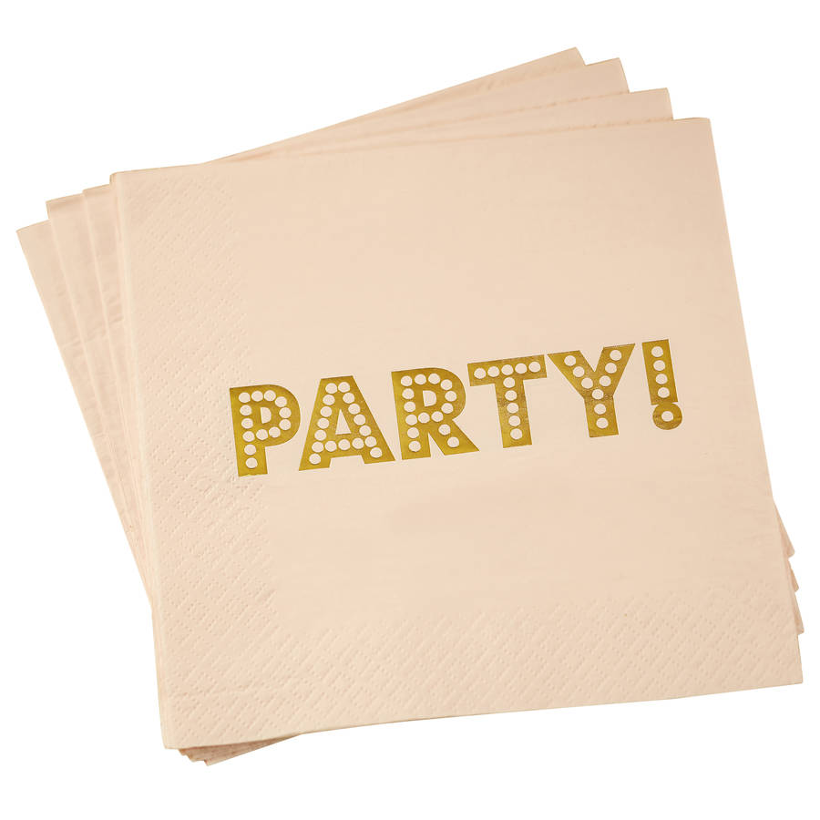 pastel pink gold foiled paper napkins by ginger ray