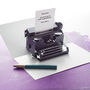 Personalised Typewriter Pop Up Card, thumbnail 2 of 4