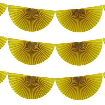 Yellow Paper Hanging Fan Decorations, 2 of 2