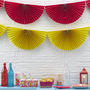 Yellow Paper Hanging Fan Decorations, thumbnail 1 of 2