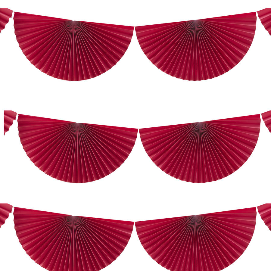 pink paper hanging fan decorations by ginger ray