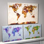 World Map Watercolour Print, thumbnail 1 of 5