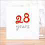 Personalised 'Years' Birthday Or Anniversary Card, thumbnail 1 of 6