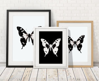 Black And White Butterfly Print, 5 of 7