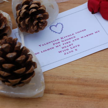 Heart Shaped Pine Cone Firelighters, 2 of 5