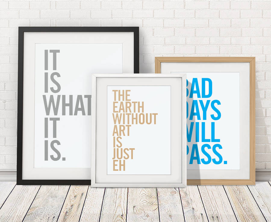 personalised quote print by over over notonthehighstreetcom