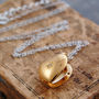 Heart Locket Birthstone Gold Plated Silver Necklace, thumbnail 1 of 6