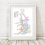 Tube Map of the UK Print, thumbnail 5 of 6
