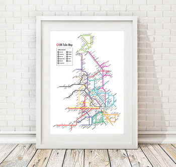 Tube Map of the UK Print, 5 of 6