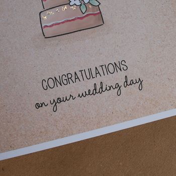 Wedding Cake, Personalised Greetings Card, 2 of 5