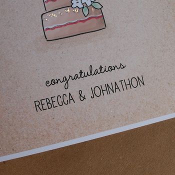 Wedding Cake, Personalised Greetings Card, 3 of 5