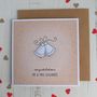 Wedding Bells Personalised Greetings Card, thumbnail 1 of 4