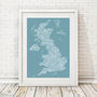 UK Places Typographic Map Print, thumbnail 5 of 11