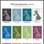 UK Places Typographic Map Print, thumbnail 2 of 11