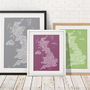 UK Places Typographic Map Print, thumbnail 9 of 11