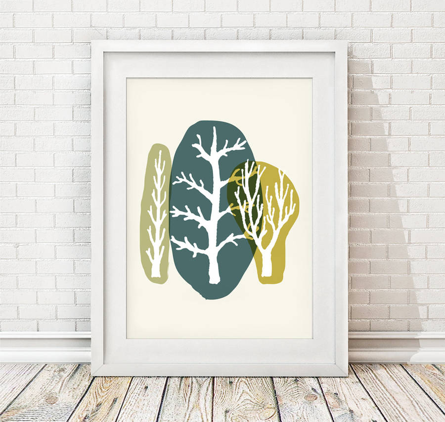 Abstract Trees Print By Over & Over