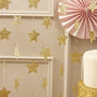Gold Sparkle Hanging Star Garland, thumbnail 1 of 2
